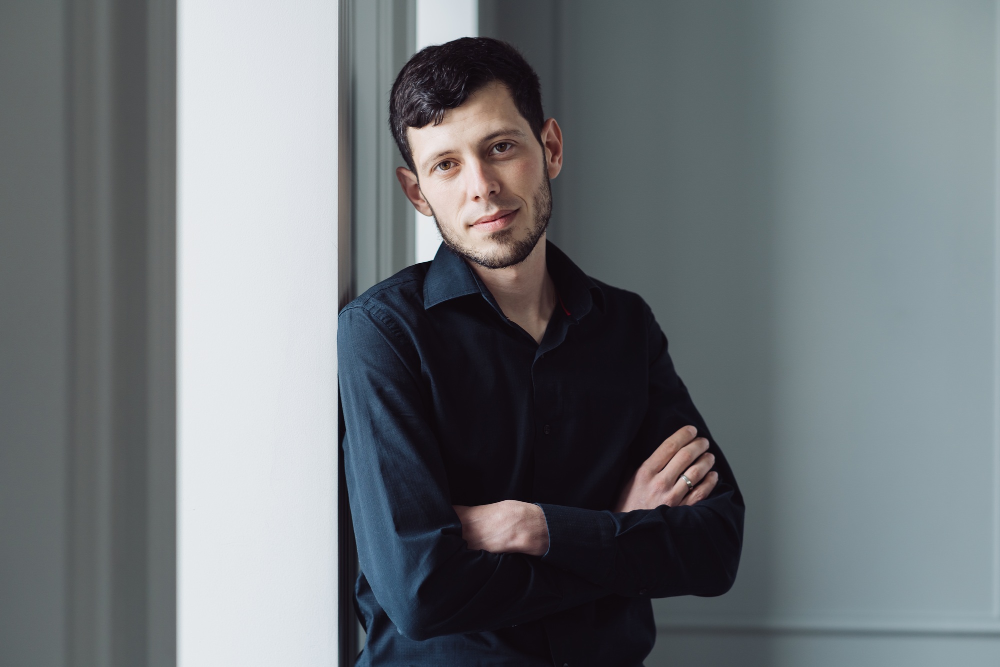 Caucasian brunette male portrait